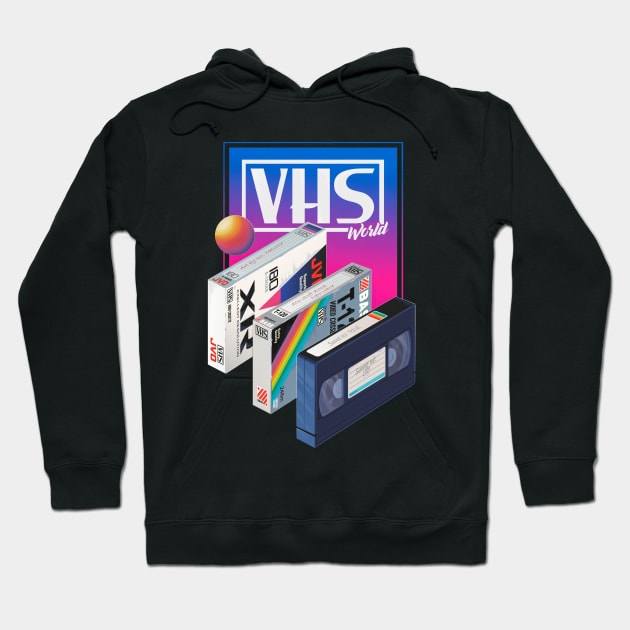 VHS world Hoodie by Mr.Melville